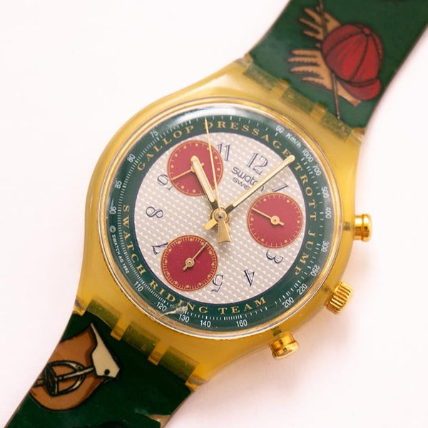 Vintage Swatch Chrono SCK102 RIDING STAR Watch | 90s Swatch with