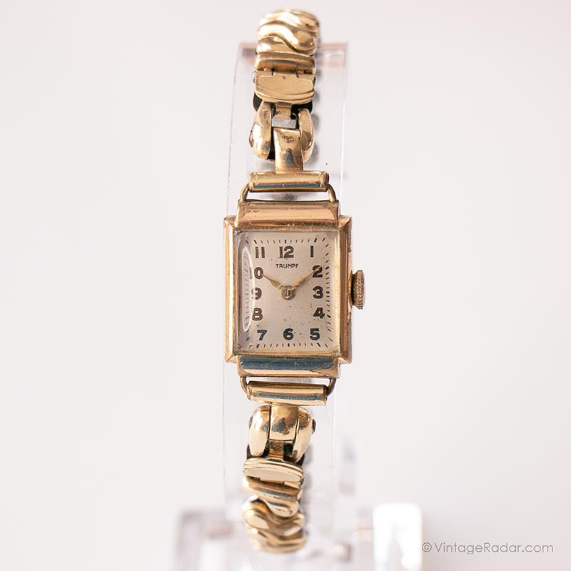 Vintage 20 Microns Gold-Plated Trumpf Watch | Vintage German Watches ...