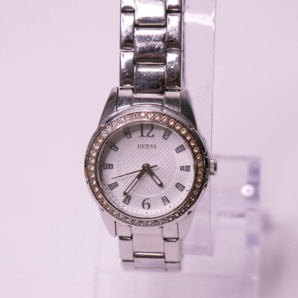 Silver-tone Guess Women's Watch with White Gemstones | Vintage Watch ...