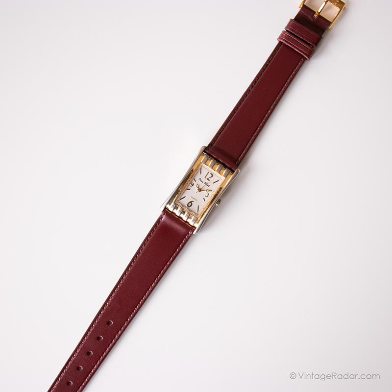 Vintage Pierre Nicol Watch for Her | Rectangular Gold-tone Watch ...