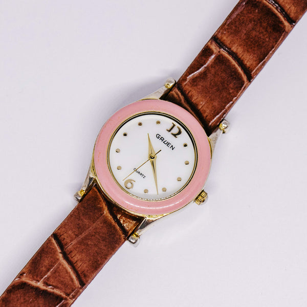 Bohemian Gold-tone Gruen Quartz Watch | Rustic-style Ladies Watches ...