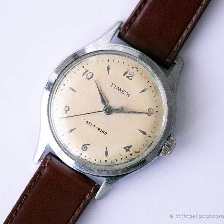 Rare 1950s Timex Mechanical Watch | 50s Vintage Self-Winding Timex – Vintage  Radar