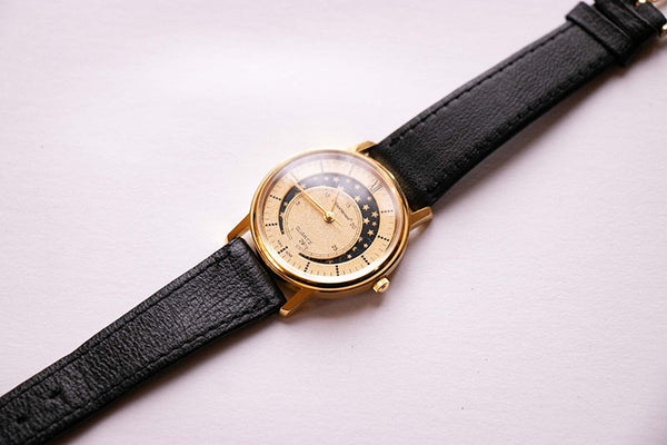 Vintage Lillian Vernon Moon Phase Quartz Watch | Gold-tone Lunar Watch ...