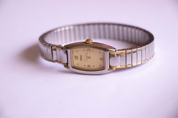 Seiko 1N01-5B69 R1 Quartz Watch | Two-tone Square Dial Seiko Watch –  Vintage Radar