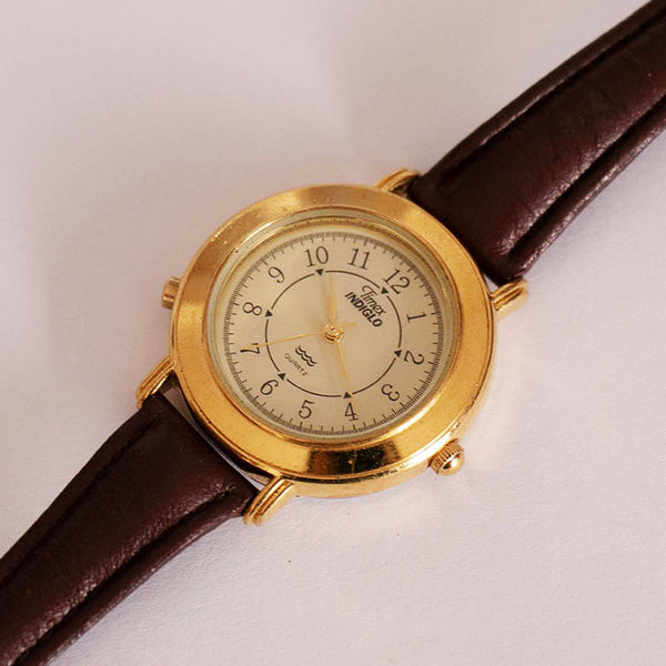 Vintage Timex Indiglo Quartz Watch | Gold-tone Women's Timex Watch – Vintage  Radar