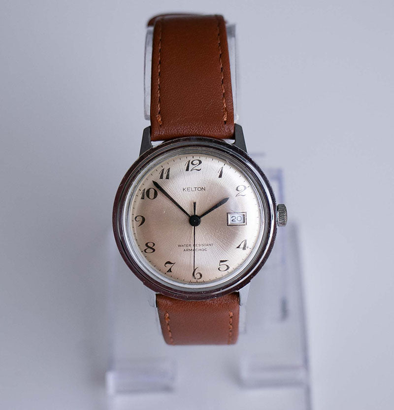 Vintage Silver-tone Kelton Mechanical Wristwatch | Armachoc WR Watch ...