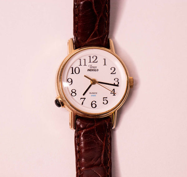 Small Gold-Tone Timex Indiglo Watch for Women Quartz Movement – Vintage  Radar