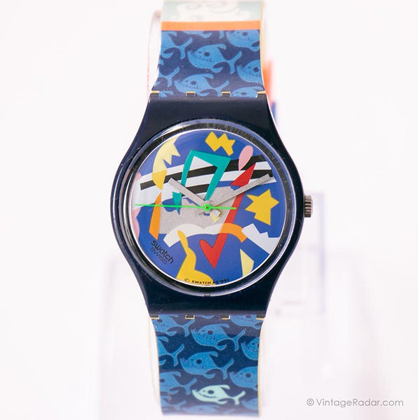 1993 SILVER PATCH GN132 Swatch Watch | Vintage Swatch Gent Collection ...