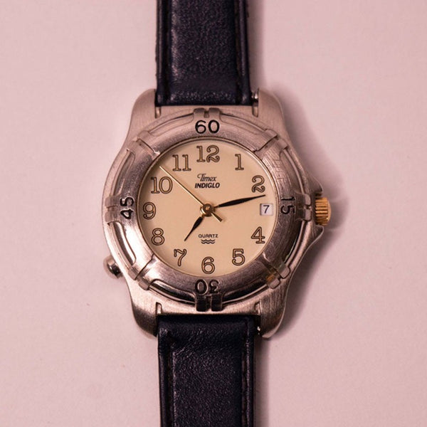 Vintage Two Tone Timex Indiglo Quartz Date Watch from the 90s – Vintage  Radar