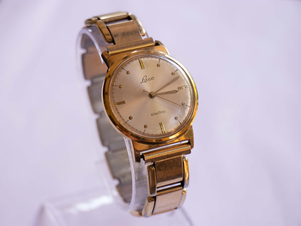 Laco Electric Vintage Watch | Gold-Plated Laco German Wristwatch ...