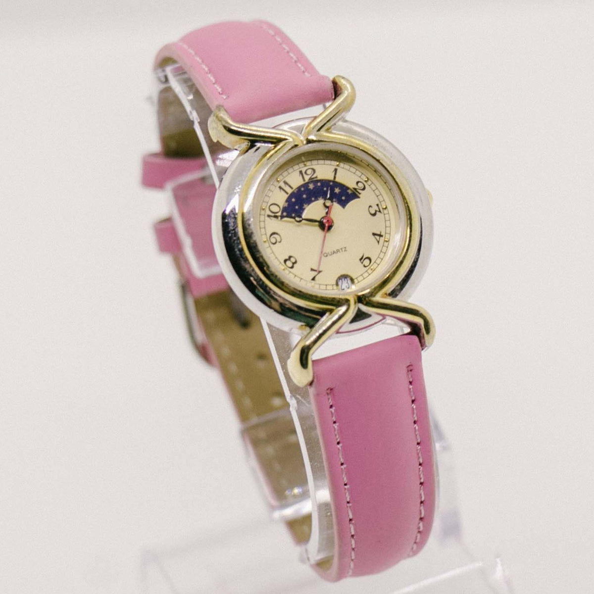 Vintage Moon Phase Watch for Ladies | Gold-tone Elegant Watch – Vintage ...