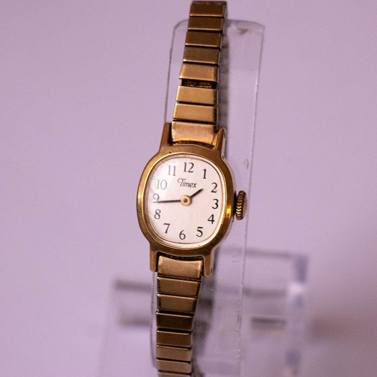 Tiny Gold-Tone Mechanical Timex Women's Watch | Ladies Dress Watch –  Vintage Radar