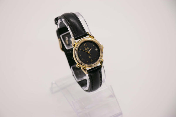 Art Deco 90s Black Dial Timex Watch for Women, Ladies Date Timex Watch ...