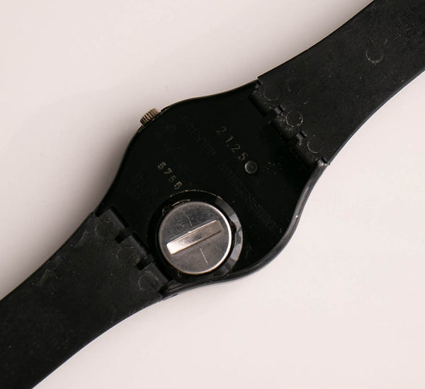 1992 Swatch GB144 AFTER DARK Watch | Full Black Swatch Watch Vintage ...