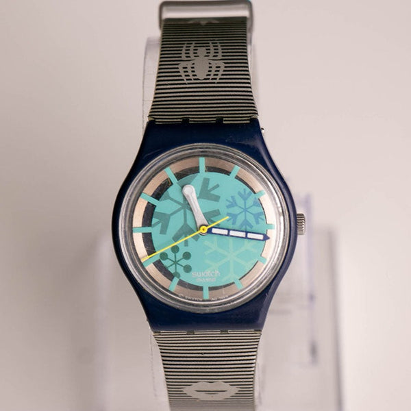 1999 Swatch SKN102 FIOCCO Watch | 90s Vintage Snoflakes Watch Gent ...