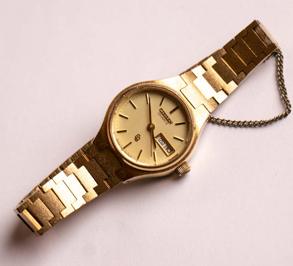 Luxury Gold-tone Citizen Quartz Watch | Women's Citizen Date Watch – Vintage  Radar