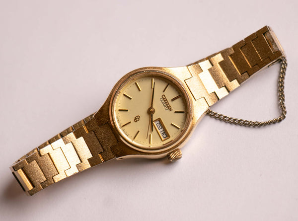 Luxury Gold-tone Citizen Quartz Watch | Women's Citizen Date Watch –  Vintage Radar