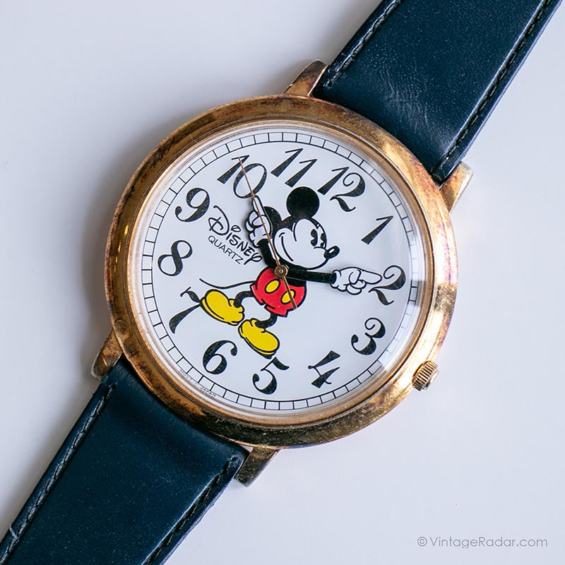 Vintage Lorus Disney Watch | Gold-tone Mickey Mouse Watch – Vintage Radar