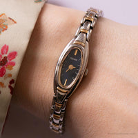 Vintage Pulsar V220-X017 Watch | Black Dial Two-tone Watch for Women