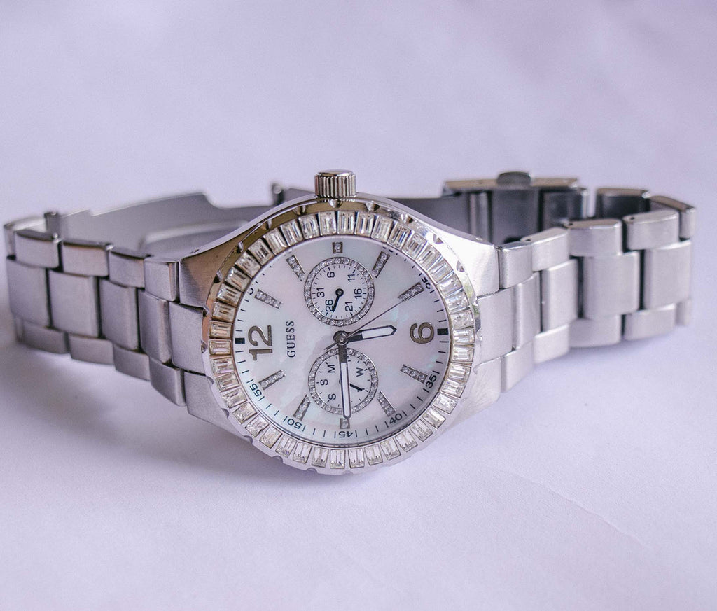 Silver-tone Guess Chronograph Watch | Luxury Ladies Guess Watch ...