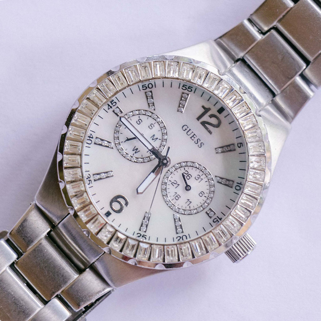 Creed usikre Måske Silver-tone Guess Chronograph Watch | Luxury Ladies Guess Watch – Vintage  Radar
