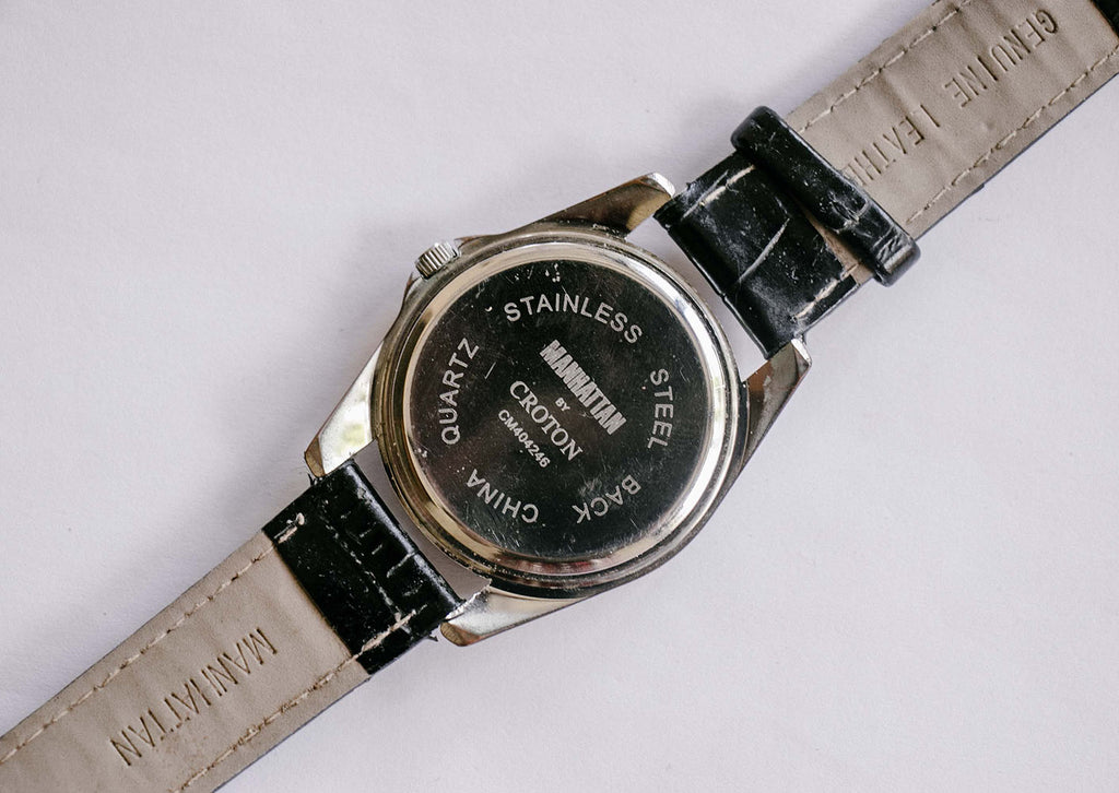 Manhattan Quartz Watch by Croton | Silver-tone Gemstone Watch Unisex ...