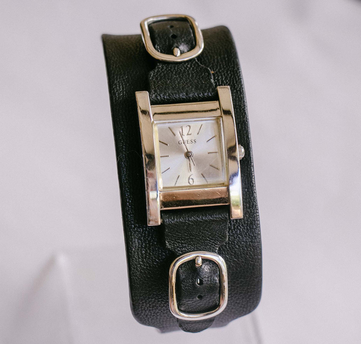 Minimalist Square-dial Guess Watch | Genuine Leather Guess Bracelet ...