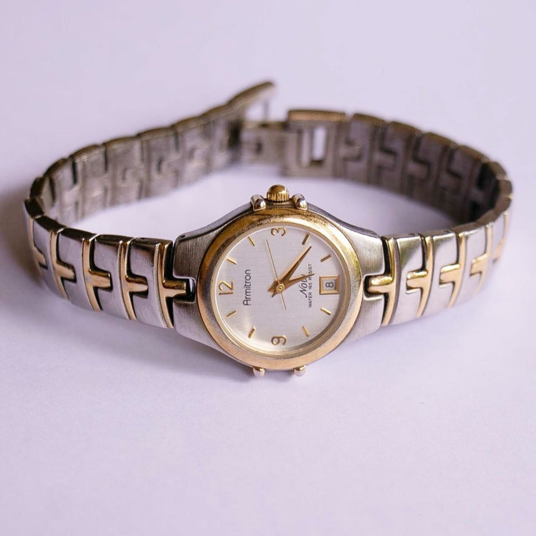 Elegant Armitron Now Watch for Women | Two-tone Luxury Date Watch ...