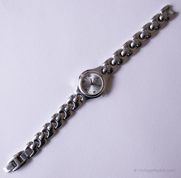 Vintage Silver-tone Fossil Watch for Women | Tiny Ladies Dress Watch ...