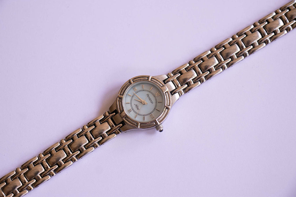 Silver-tone Armitron Quartz Watch with Blue Dial | Ladies Wristwatch ...