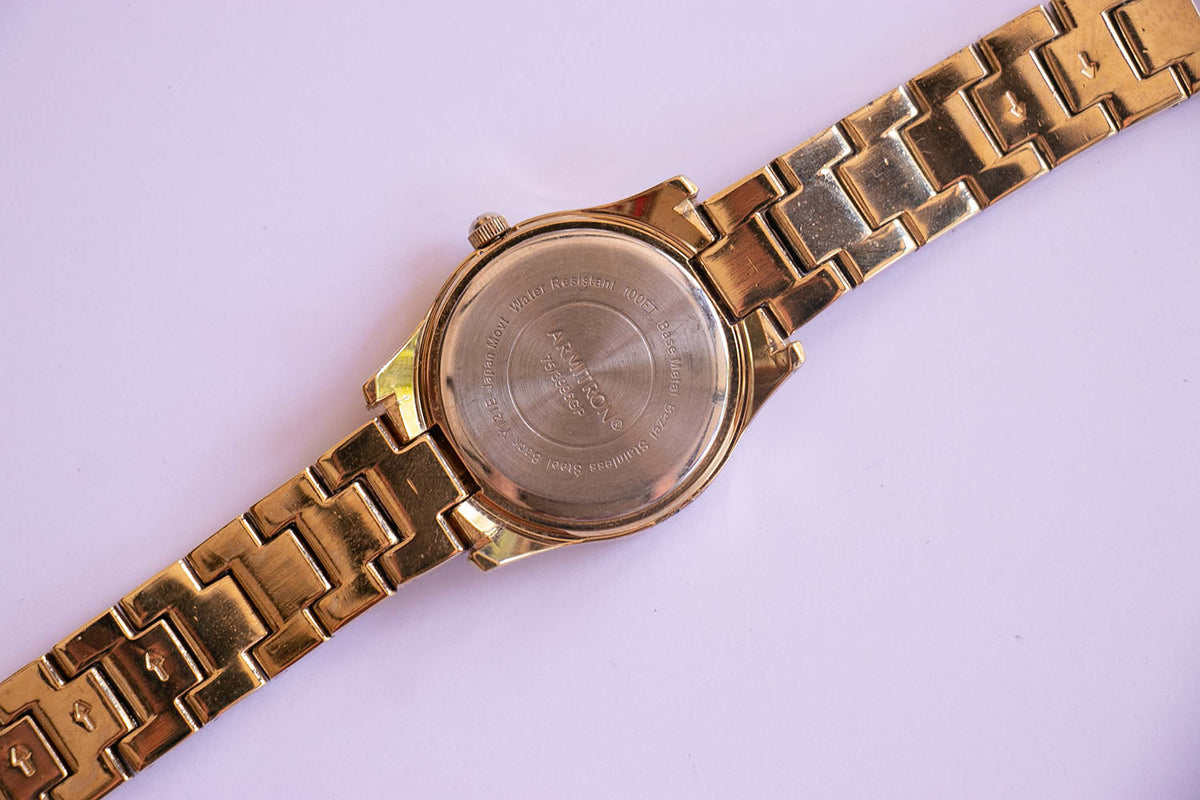 Gold-tone Armitron Watch for Ladies with Swarovski Crystals – Vintage Radar