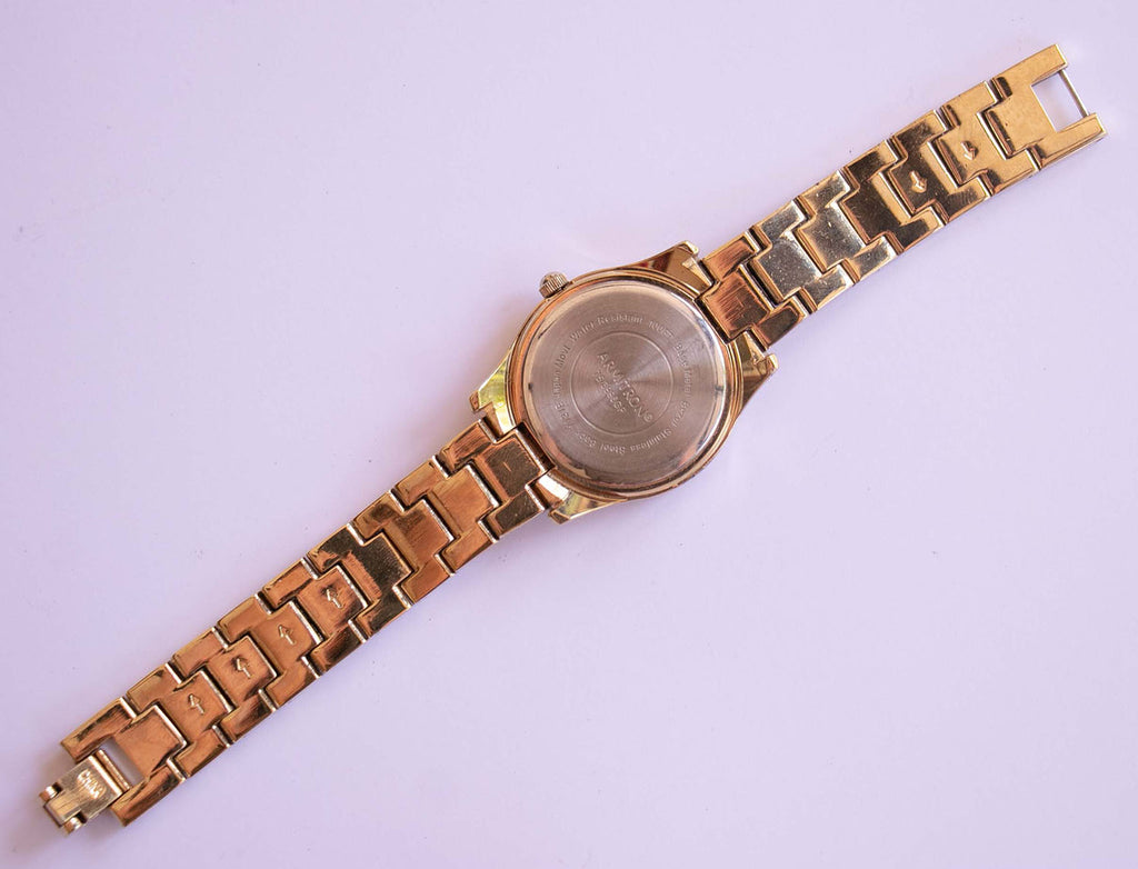 Gold-tone Armitron Watch for Ladies with Swarovski Crystals – Vintage Radar
