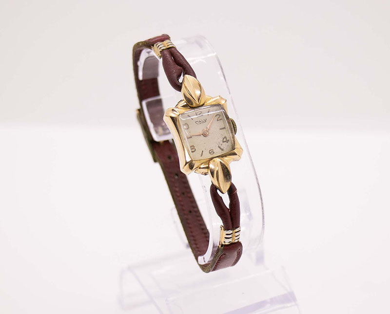 Rare 1950s Art Deco Gold Caly Watch for Women | Vintage Dress Watches ...