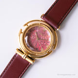 Pink Marble-Effect Dial Fossil Watch | Vintage Bohemian Fossil Watch