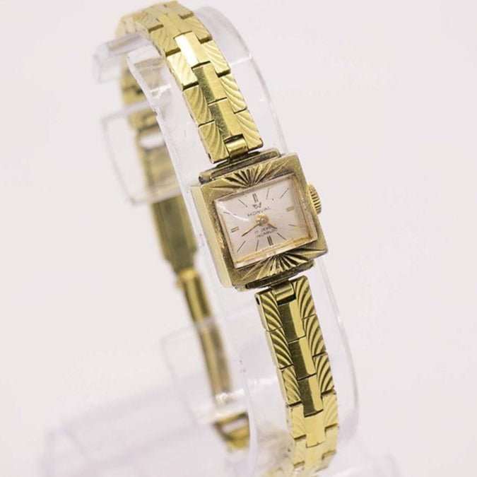 Vintage Monval 17 Jewels Swiss Made Gold Watch for Women – Vintage Radar