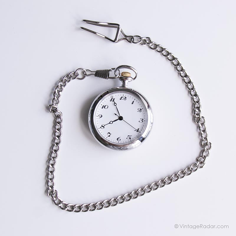 Vintage Elegant Unisex Pocket Watch | Two-tone Vest Watch – Vintage Radar