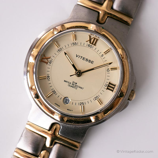 Vintage Two tone Vitesse Watch Small Wrist size Watch For Men vintage-two-tone-vitesse-watch-small-wrist-size-watch-for-men