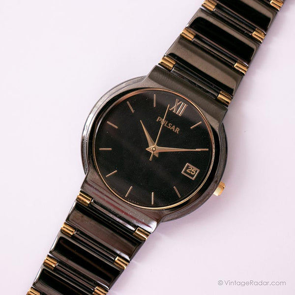 Vintage Black Pulsar Watch by Seiko | Vintage Womens Date Watch – Vintage  Radar