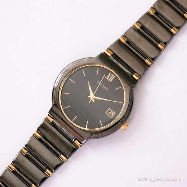 Vintage Black Pulsar Watch by Seiko | Vintage Womens Date Watch – Vintage  Radar