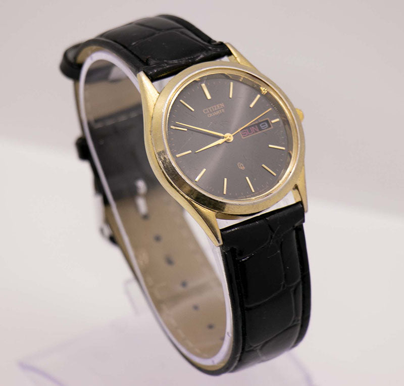 Citizen 1100-R12551 Watch | Vintage Citizen Quartz Watch Black Dial ...