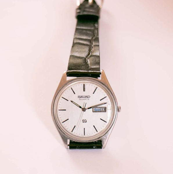 Vintage Seiko 5Y23-8040 A1 Day & Date Quartz Watch | Two Watch Straps –  Vintage Radar