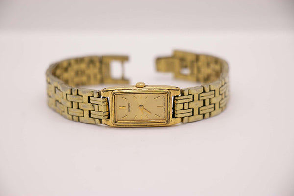 Vintage Seiko 2E20-7021 RO Watch | Rectangular Seiko Women's Watch –  Vintage Radar