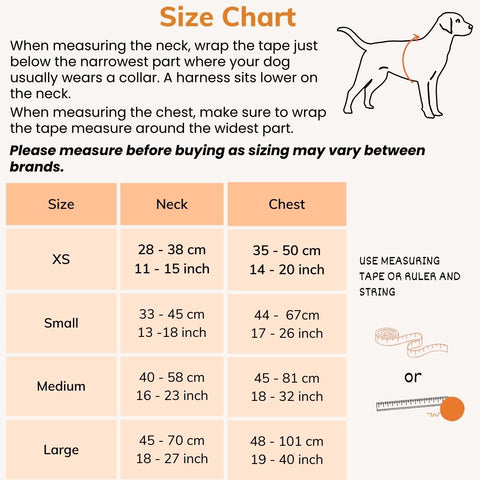 Harness Size Chart