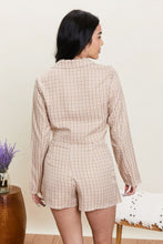 Load image into Gallery viewer, How Sweet It Is Plaid Cropped Blazer and Skort Set