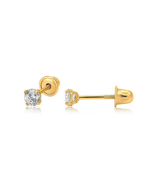 14K Solid Gold Tiny Stud Earrings – Belladaar