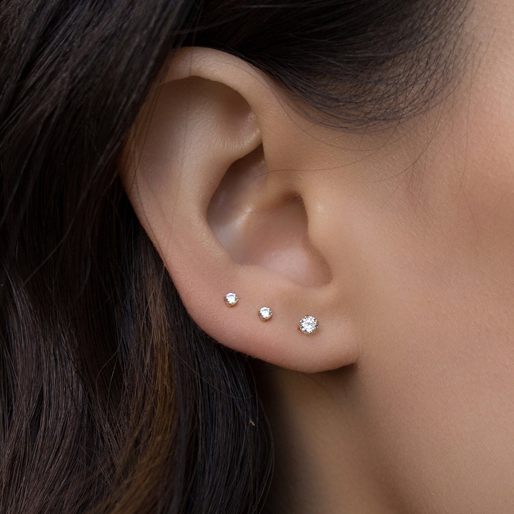 diamond studded earrings