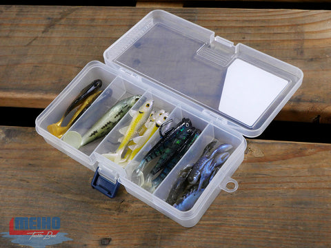Hinged Lid Plastic Tackle Box For Fishing Lures
