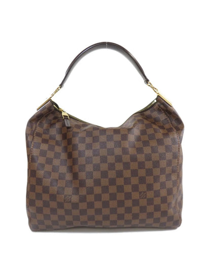 Louis Vuitton Portobello Brown Canvas Shoulder Bag (Pre-Owned)