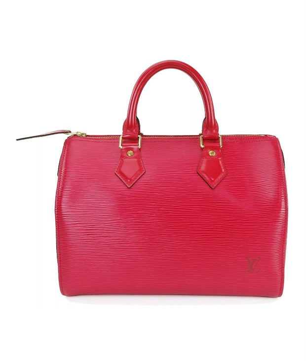 Louis Vuitton Red Epi Papillon 30 Bag and Mini Bag Set