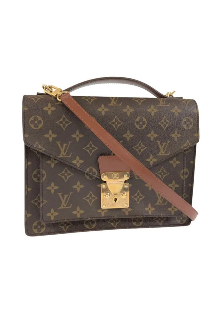 Louis Vuitton, Bags, Louis Vuitton Monceau Vintage Epi 26 Noir Gold  Leather Cross Body Bag Authentic